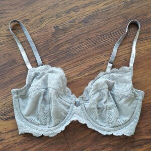 Calvin Klein Womens Gray Purple Chic Feminine Fairy Unlined Underwire bra 32D